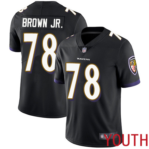 Baltimore Ravens Limited Black Youth Orlando Brown Jr. Alternate Jersey NFL Football 78 Vapor Untouchable